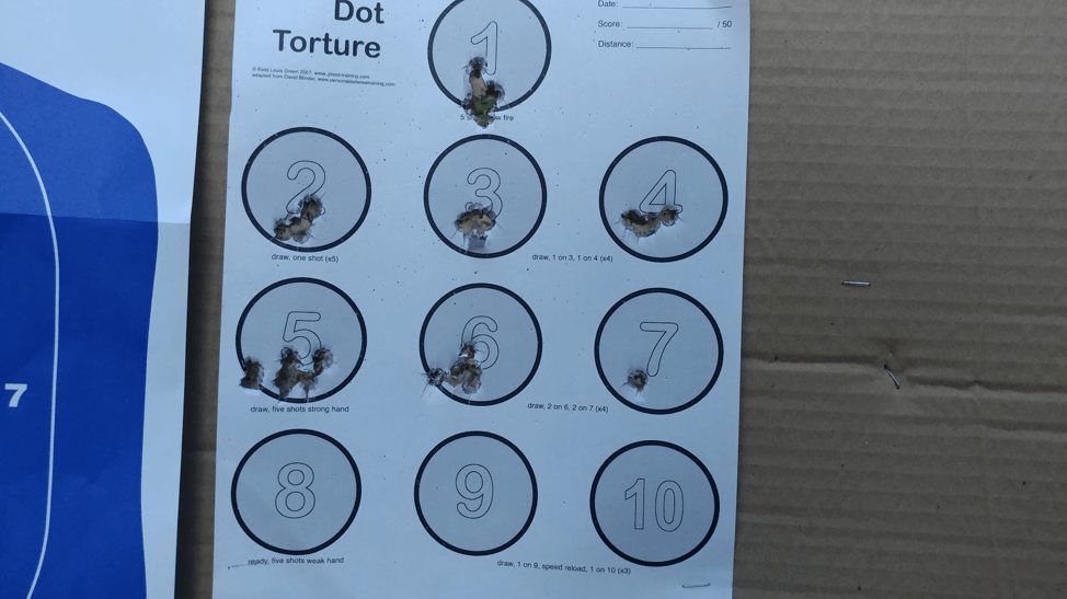 dot torture shooting drill results