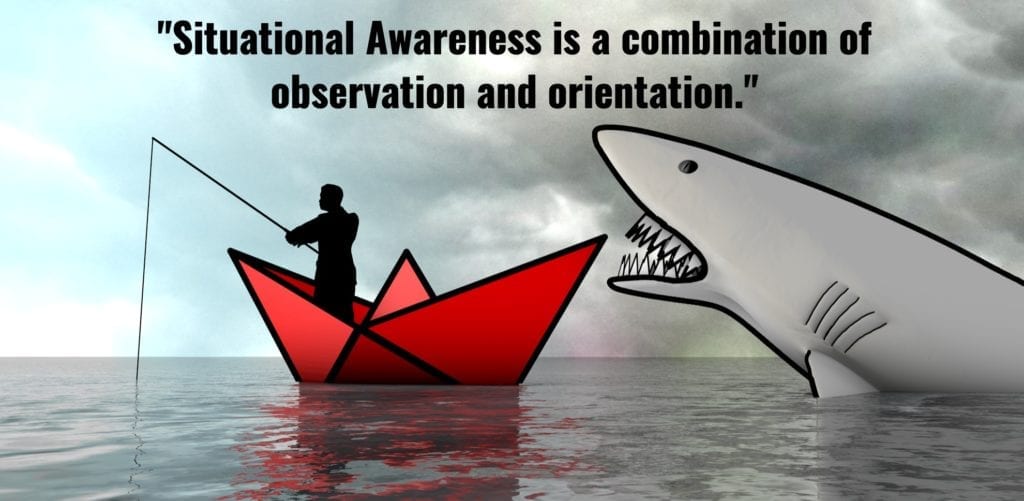Situational Awareness is a combination of observation and orientation.
