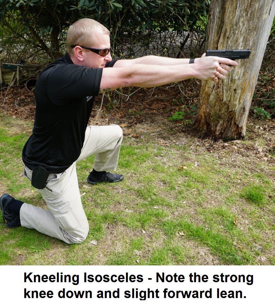 Kneeling isosceles shooting stance