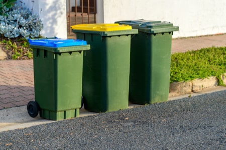 Garbage bins left on the street