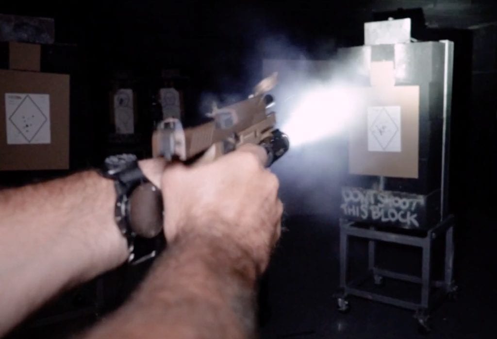 firing after positive ID low light pistol shooting techniques